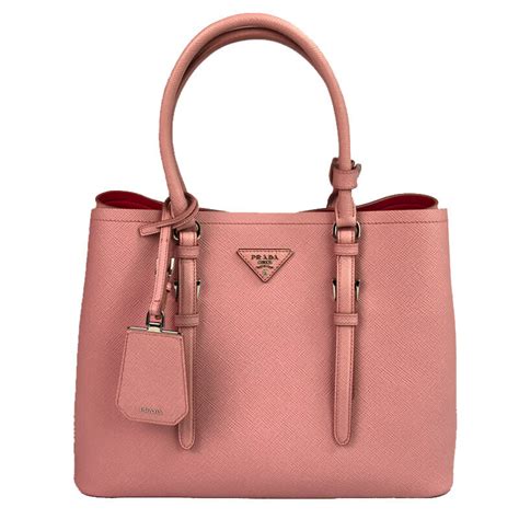 prada saffiano double bag pink|authentic Prada saffiano bag.